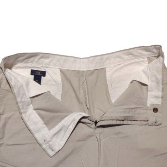 Vintage Brooks Brothers Beige Shorts Mens Size 42 Bermuda 100% Cotton Comfort - Picture 3 of 6